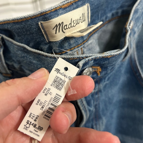 NWT Madewell Women's Dean East Straight Leg Jeans in Monessen Wash sz 31 - Picture 6 of 16